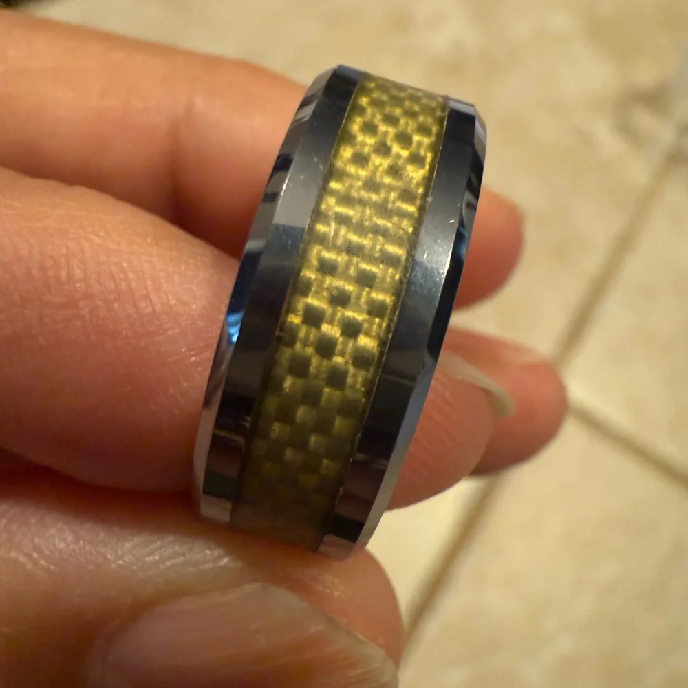 Men's Dadwani Tungsten Carbide Fiber Inlay Ring